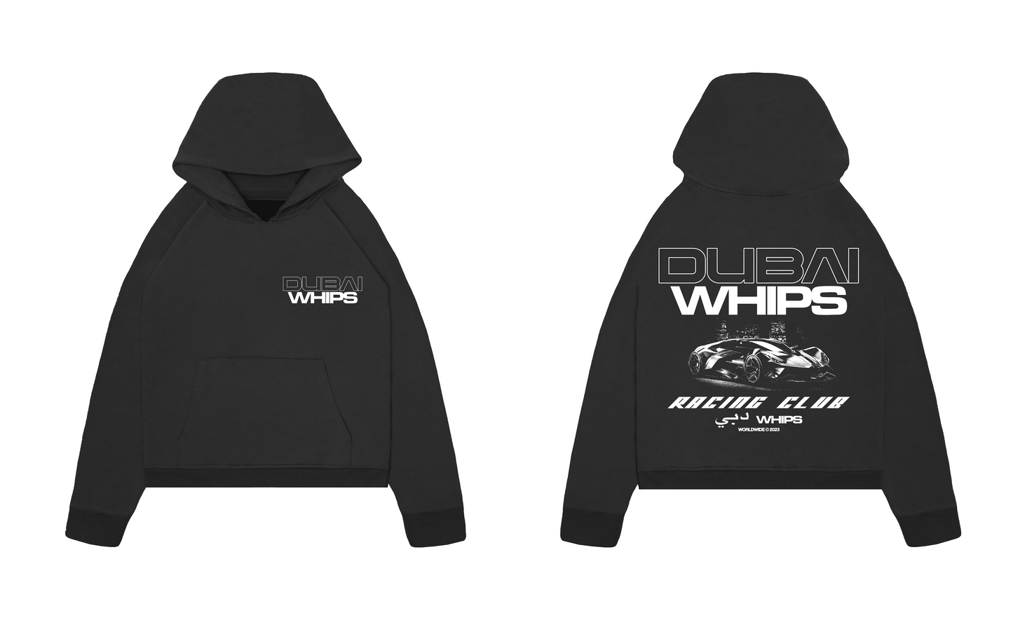 Dubai Whips Over Sized Racing Graphic Hoodie